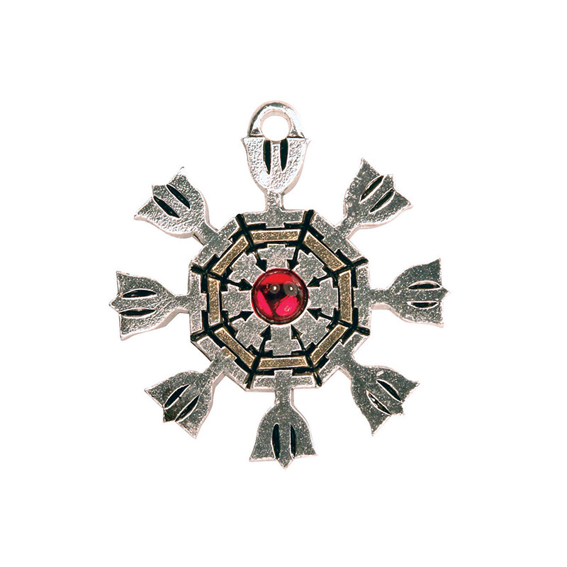 Pendentif talisman Gouvernail des Passions Forbidden, gravure artisanale de haute joaillerie