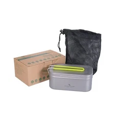 Boundless Voyage Titanium Mess Tin with Lid & Handle Outdoor Camping Tablewar...