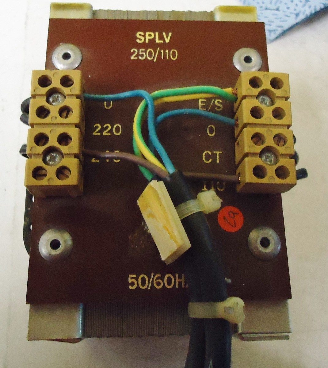SPLV 250/110 TRANSFORMER 50/60 Hz. #12594 57589 WK18 53 FOR SPLV 250/110 TRANSFORMER 50/60 Hz. #12594 57589 WK18 53 FOR