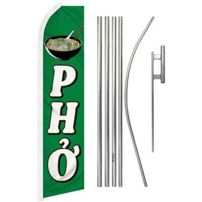 #ad Pho Swooper Flutter Feather Advertising Food Flag amp; Pole Kit $66.95