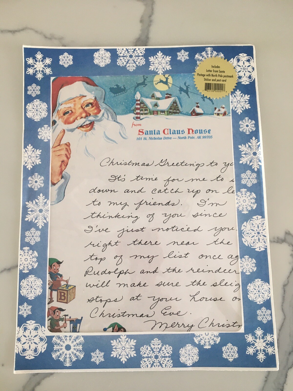 New!!! Letter From Santa Postmarked North Pole, Alaska, Unopened Kit eBay