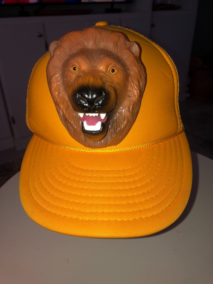 Vintage NEW OLD STOCK Nissin Tomei HUGE Lion Head 3-D Snapback