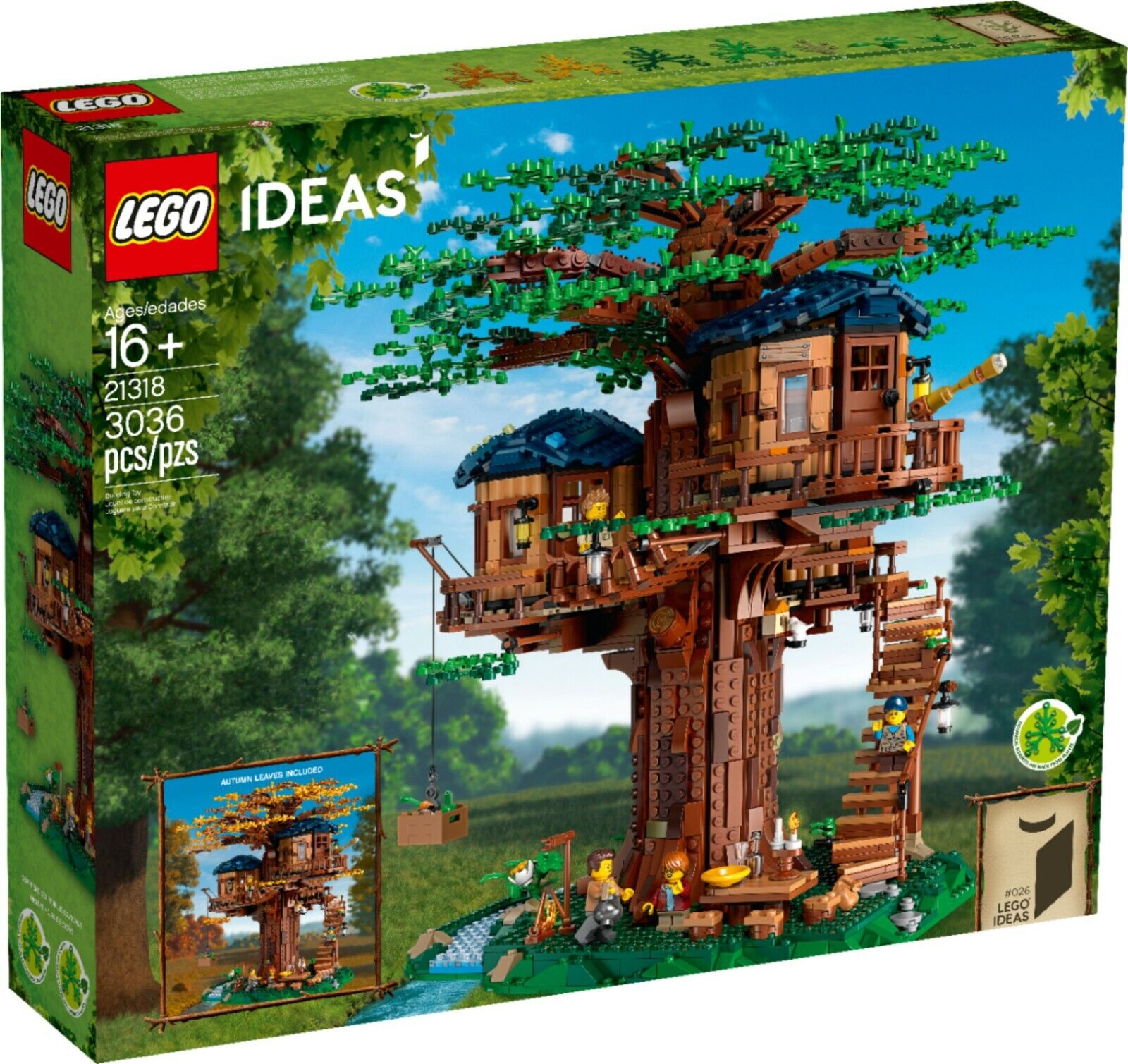 LEGO IDEAS (21318) Tree House - 3036 pcs - 16+ - Hard To Find! - Creased Box