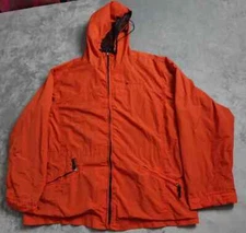 Arctic Image Alaska Hoodie Jacket Men's Large Orange Windbreaker Zip Pockets