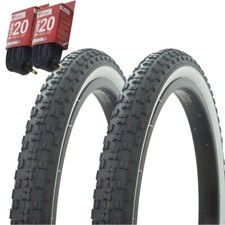 1PAIR PRO Bicycle Bike Tires  Tubes 20" x 2.125" Black/WHITE BMX COMP3