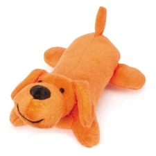 Zanies, Dog Plush Toy with Squeaker, Neon Big Yelper, Orange 7"