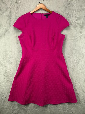American Living Ralph Lauren SZ 14 Womens Pink Dress Textured A Line Cap  Sleeve | eBay