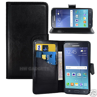 Leather Wallet Flip Case Cover for Samsung Galaxy J7 (2016) FULL