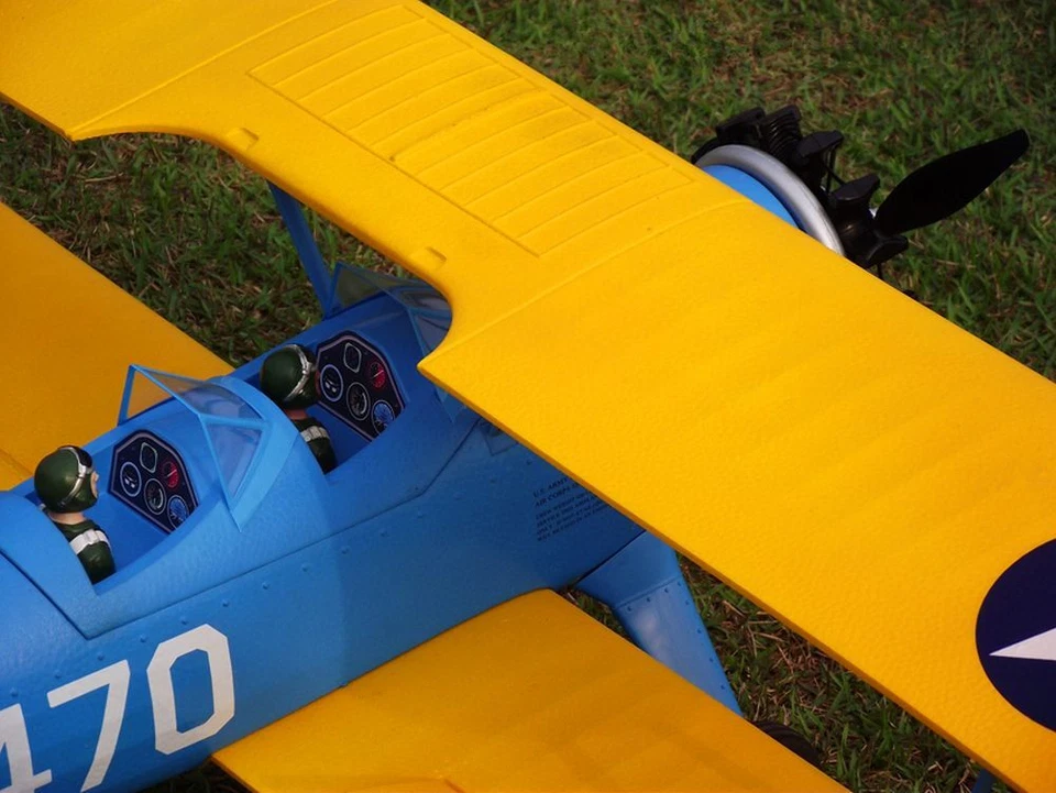 Komplettes Modellflugzeug Anfängerset PT 17 Stearman EPO 1200 mm RTF Einsteiger - Bild 3 von 4