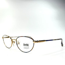 Sferoflex Eyeglasses 2457 S644 Gold Rectangular Oval Mens Frames 51[]18 130 mm