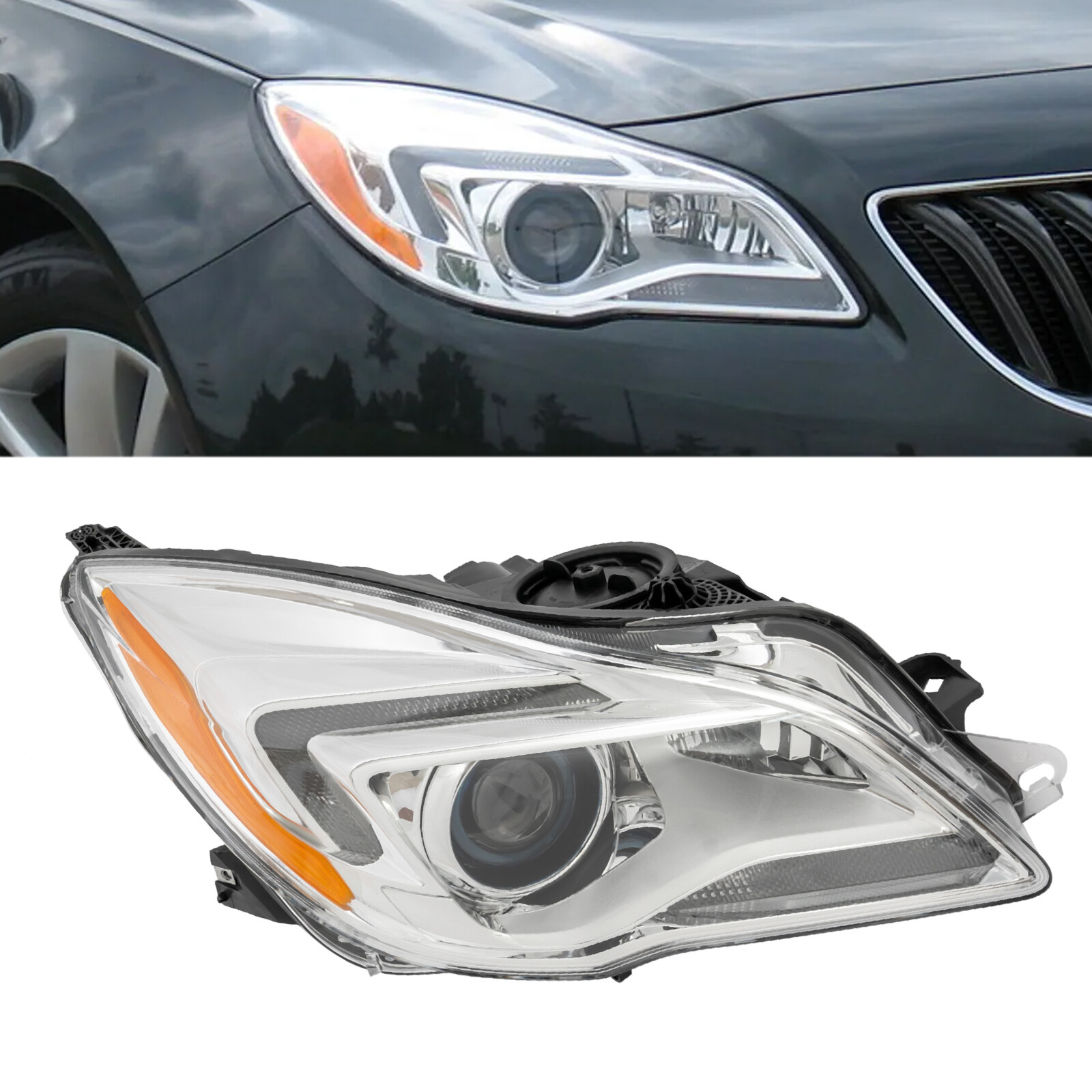 For 2014-2017 Buick Regal Xenon/HID Headlight LED DRL Passenger RH Side Headlamp