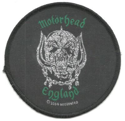 MOTORHEAD england 2004 circular 8.5cms WOVEN SEW ON PATCH - no longer made LEMMY