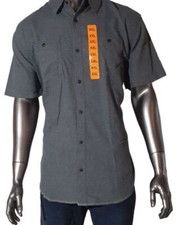 Grizzly Mountain Short Sleeve Button Down Shirt - Gray - XL, XXL