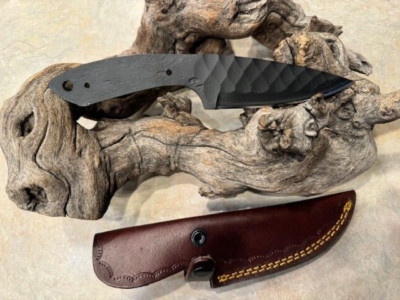 8''. HAND FORGED 1095 CARBON  STEEL BELT BLADE KNIFE BLANK BLADE w/SHEATH
