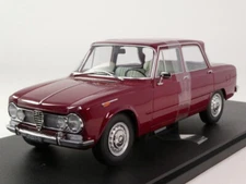 MYTHICAL MODELS 1:18 CAR ALFA ROMEO GIULIA 1.6 Ti 1962 DARK RED ART 200024-D