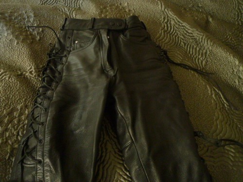pantalon cuir noir HEIN