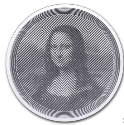 2021 Tokelau Icon Mona Lisa 1 oz .999 silver Lenticular Prooflike coin