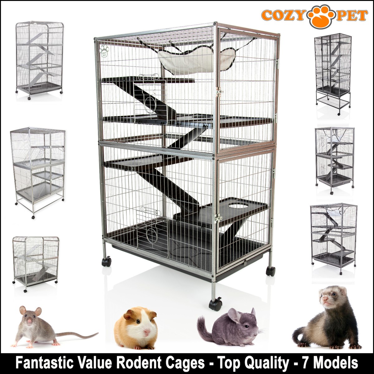 Rodent Cage Rat cage Cozy Pet Ferret Chinchilla Degu Guinea Pig other Small  Pets - Main Image