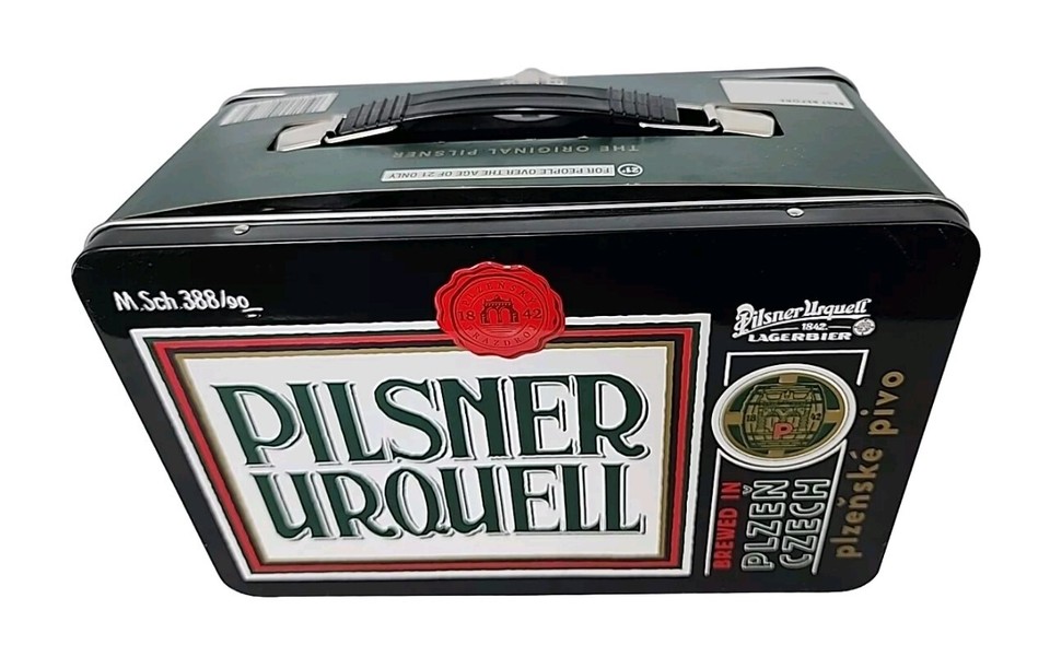 Pilsner Urquell 1842 Lagerbier Brand Embossed Metal Collectible Lunch
