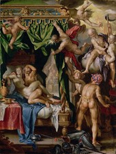 Joachim Wtewael - Mars and Venus Giclee Fine Art Print on Canvas Wall Decor 48"