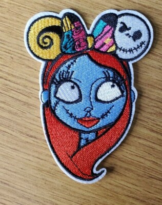 Nightmare Before Christmas Sally Bow embroidered Patch 3 1/2 inches tall