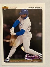 1992 Upper Deck #176 Ruben Sierra Texas Rangers