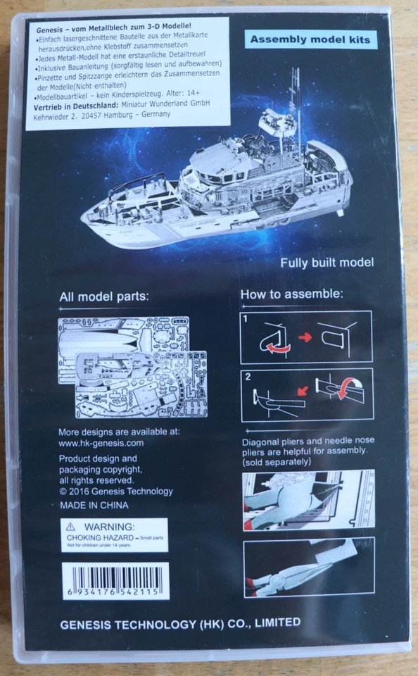 IronStar - Metall 3D Modell Bausatz - Rettungsboot - Maßstab 1:100 - NEU - Bild 2 von 4