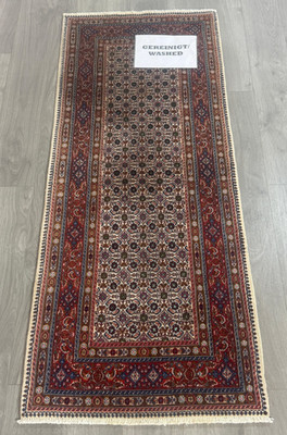 Perser Teppich Orient Teppich Moud-Design 194x80 cm GEREINIGT G0003