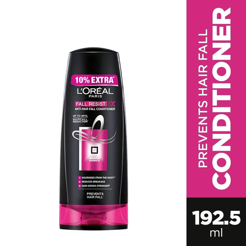 L'Oreal Paris Fall Resist 3X Anti Hairfall Shampoo, 360ml And Conditioner 175ml - Image 4 of 4
