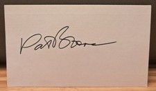 Carte index originale signée Pat Boone autographe non authentifiée