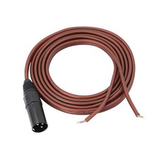 XLR Speaker Wire, Speaker Bare Cable to XLR Plug, Gold Plated XLR 3 Pin6366