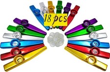 18Pcs Metal Kazoos With 20Pcs Kazoo Flute Diaphragms,Musical Instruments,Good...