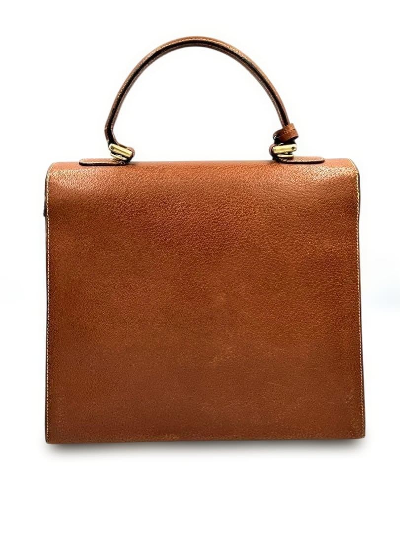 GUCCI Leather Ladylock 2WAY Handbag Brown Authentic Vintage Crossbody Bag thumbnail 2