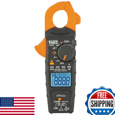 Klein Tools Cl445 Hvac Clamp Meter Auto-Ranging Trms Ncvt Measures Voltage