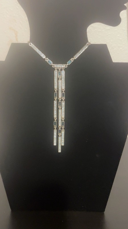 Vintage Napier Crystal Rhinestones Necklace 15 Inches