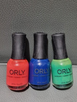 3 x Orly Nagellack Last Run, Touch Grass & Hits verschiedene Farbtöne Set