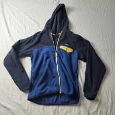 Patagonia Kids' Micro D Snap-T Fleece Jacket Blue Yellow XL 14 Hoodie Jacket