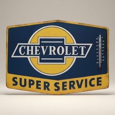 Chevrolet Super Service Embossed Wall Thermometer Chevrolet Super Service Embossed Wall Thermometer