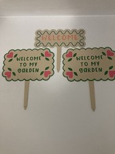 Set of 3 Metal Signs 2 Welcome To My Garden 1 Welcome Sign