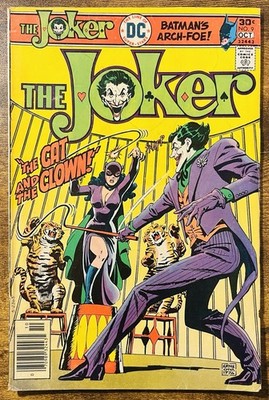 THE JOKER 9 CLASSIC CATWOMAN ERNIE CHAN COVER ART DC COMICS 1976 VINTAGE