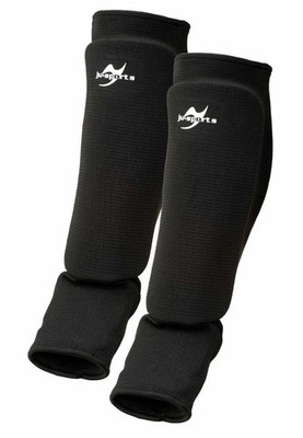 Schienbein-Spannschoner Stoff Ju-Sports Ju-Jutsu NEU Schienbeinschoner schwarz