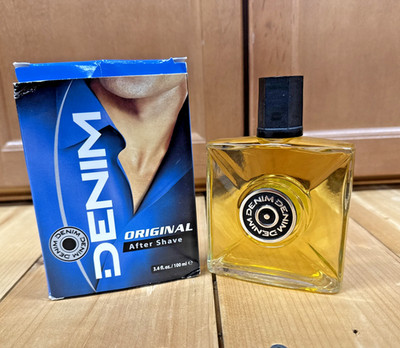 Vintage Denim After Shave 3.4 Ounces (100ml) Full Bottle In Original Box 