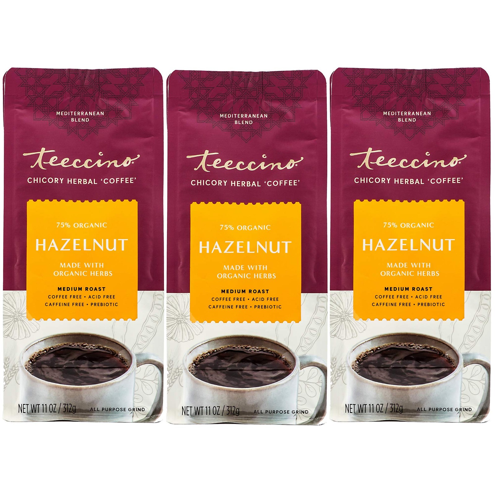 Teeccino Hazelnut Chicory Coffee Alternative - 11 Ounce 11 (