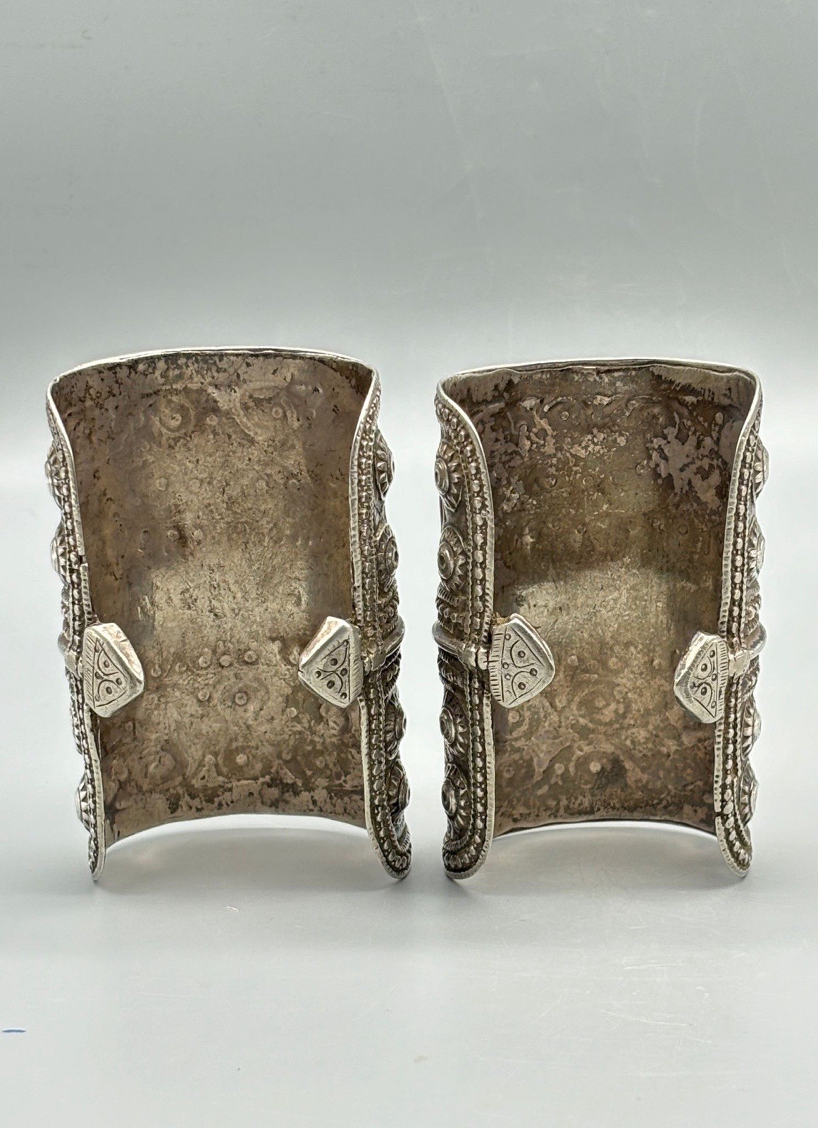 Solid Silver Antique Bracelet Pair,old Fashion 27… - image 6