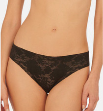 Natori LARGE Levitate Lace Tanga Panty NWOT 777320 Black