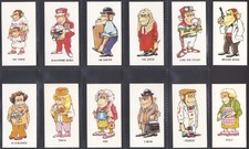 BROOKE BOND (TEA)-FULL SET- CHIMP STICKERS 1986 (12 CARDS) EXCELLENT+++