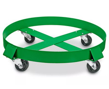 ULINE H-1234 Steel Drum Dolly 55 Gallon 1000 lbs Green