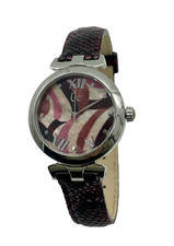 GUESS COLLECTION LadyBelle women's python pattern Purple leather Watch Y20003L3