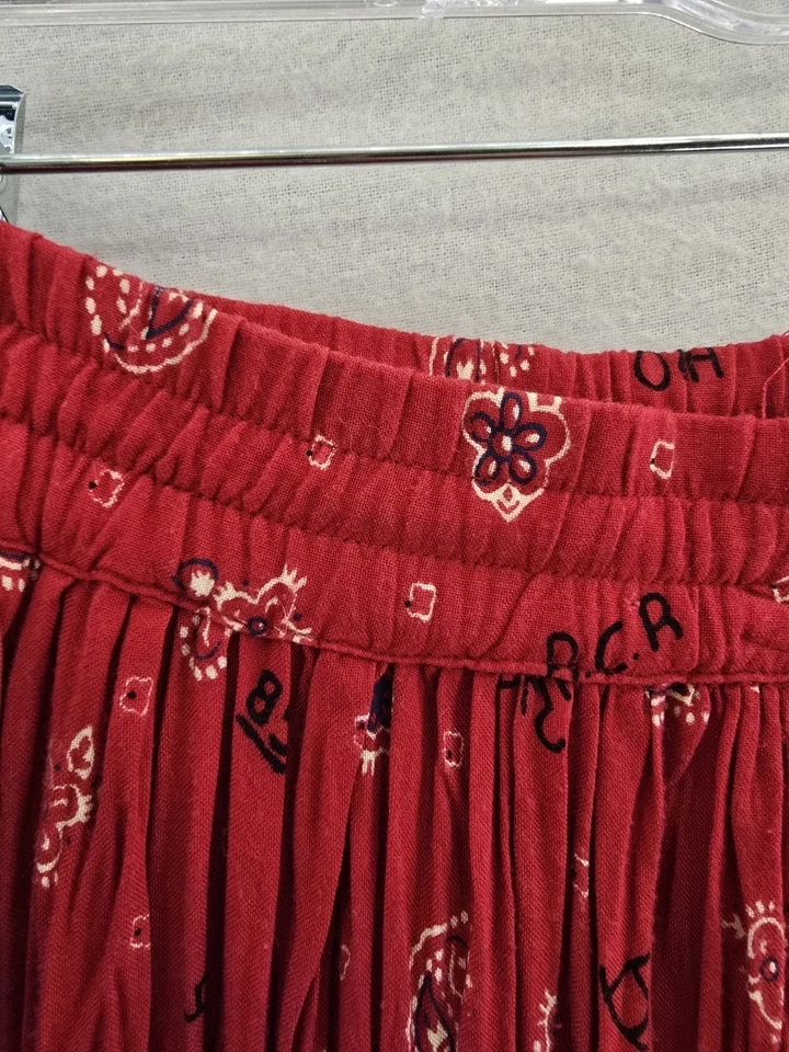 Falda Western Rhythm AZUL Rojo Bandana Rodeo Cintura Elástica. Damas Talla Pequeña Foto 3 de 4