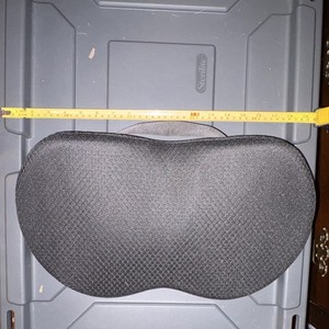 Ergonomic Contoured Black Back Support Seat/Posture Cushion Pad w/ Strap